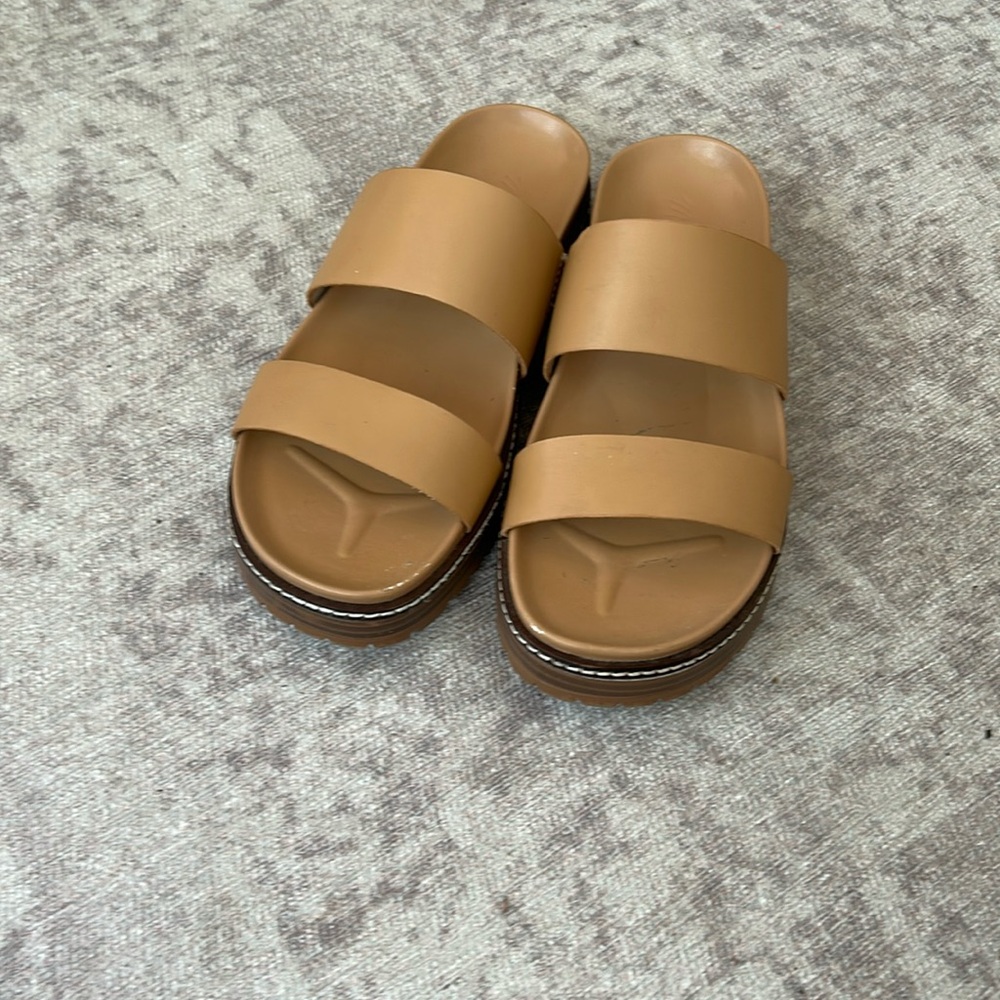Madewell The Charley Double-Strap Slide Sandal GREAT CONDITION